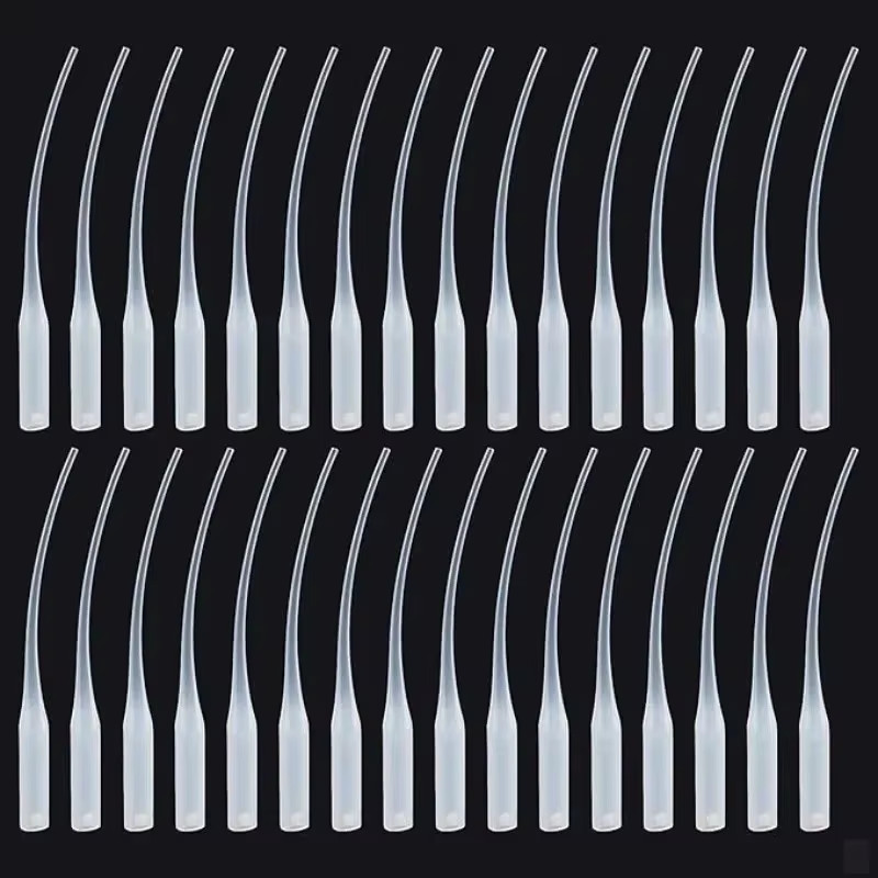 Glue Tips, 100Pcs Plastic Glue Micro-Tips Glue Extender Precision CA Glue Applic