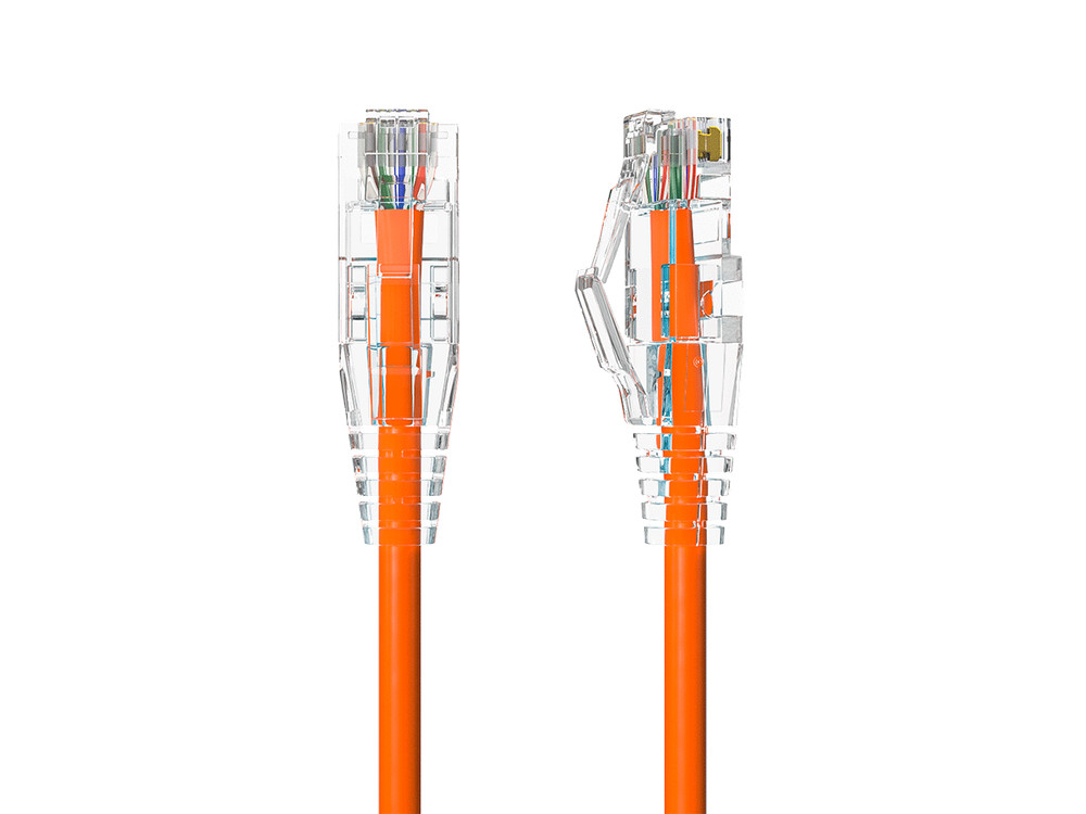 14ft Slim Cat6 28AWG UTP Ethernet Network Patch Cable Snagless, Orange