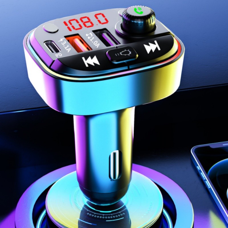 FM Transmitter, Bluetooth FM Transmitter Wireless Radio Adapter Car Kit