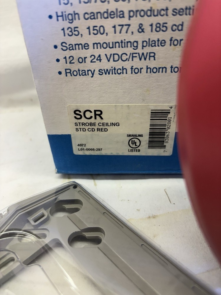 SYSTEM SENSOR SCR SPECTRALERT CEILING STROBE STD CD RED NEW