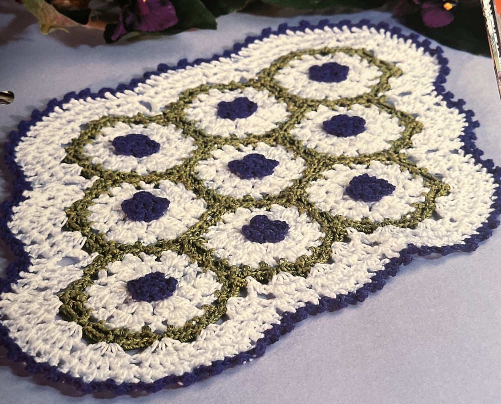 CROCHET  ~ “Delicate Violets Doily” ~ PATTERN ~