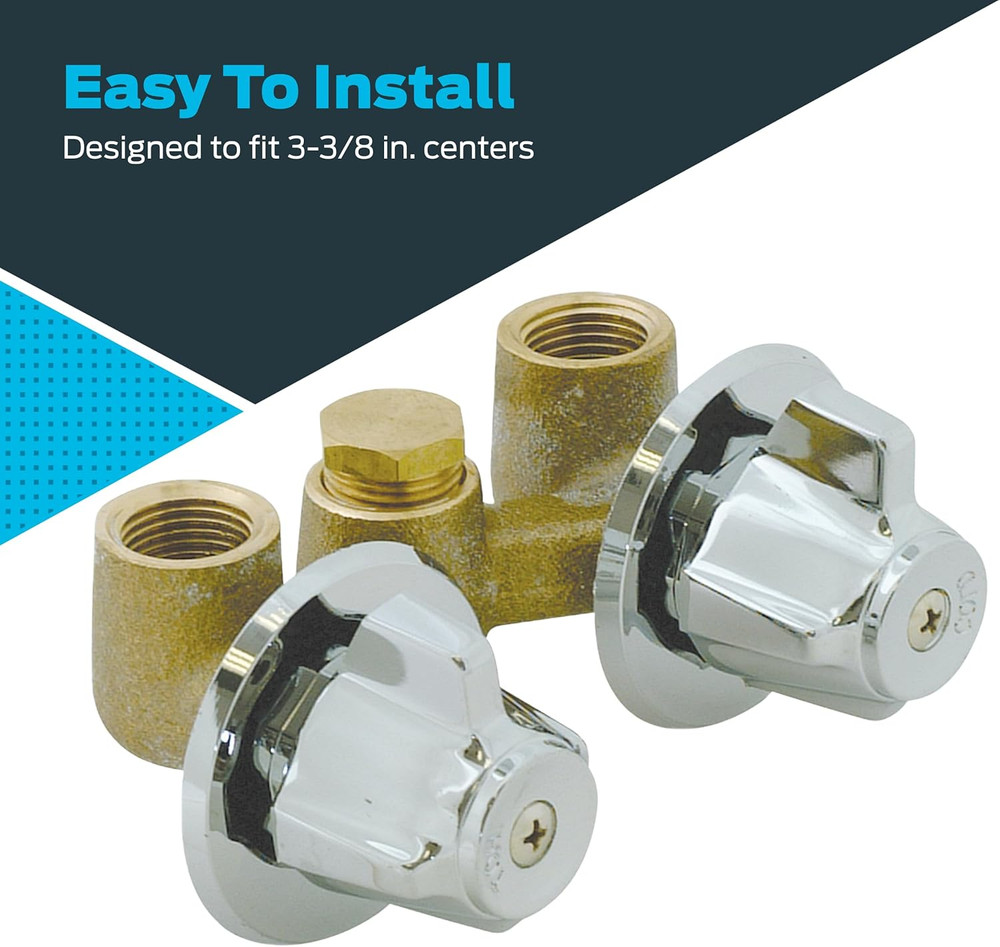 Multi-Turn Shower Stall Valve, Chrome, 10551