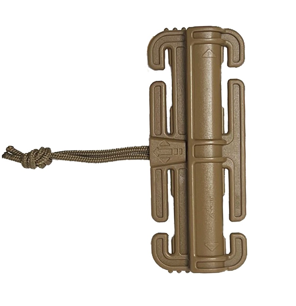 Duraflex Quick Attach Split Bar Quick Release Buckle Tubes - Double Slot Coyote