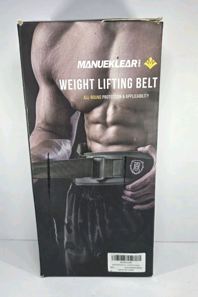 MANUEKLEAR Weightlifting Belt Double-Layer No Rope Hunter Green