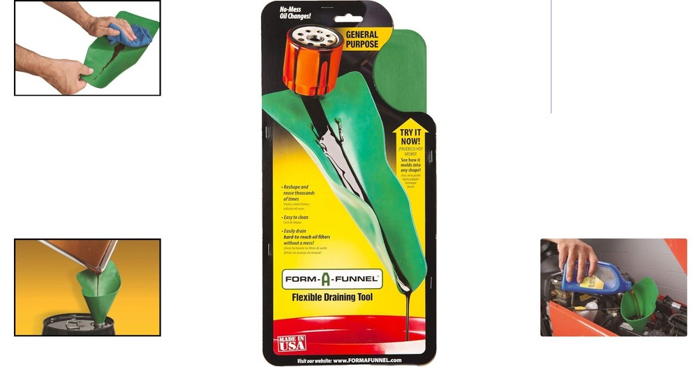 Versatile 6.75" Green Rubber Funnel by Formafunnel - Customized for Every Pour