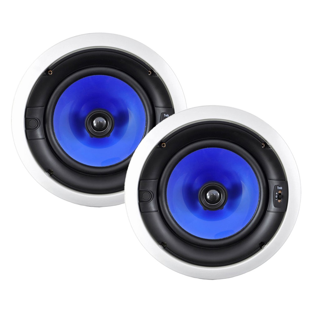 Pyle PTA62BT Bluetooth Receiver Bundle w/ 6x 8" Full Range Stereo Speaker, Wire