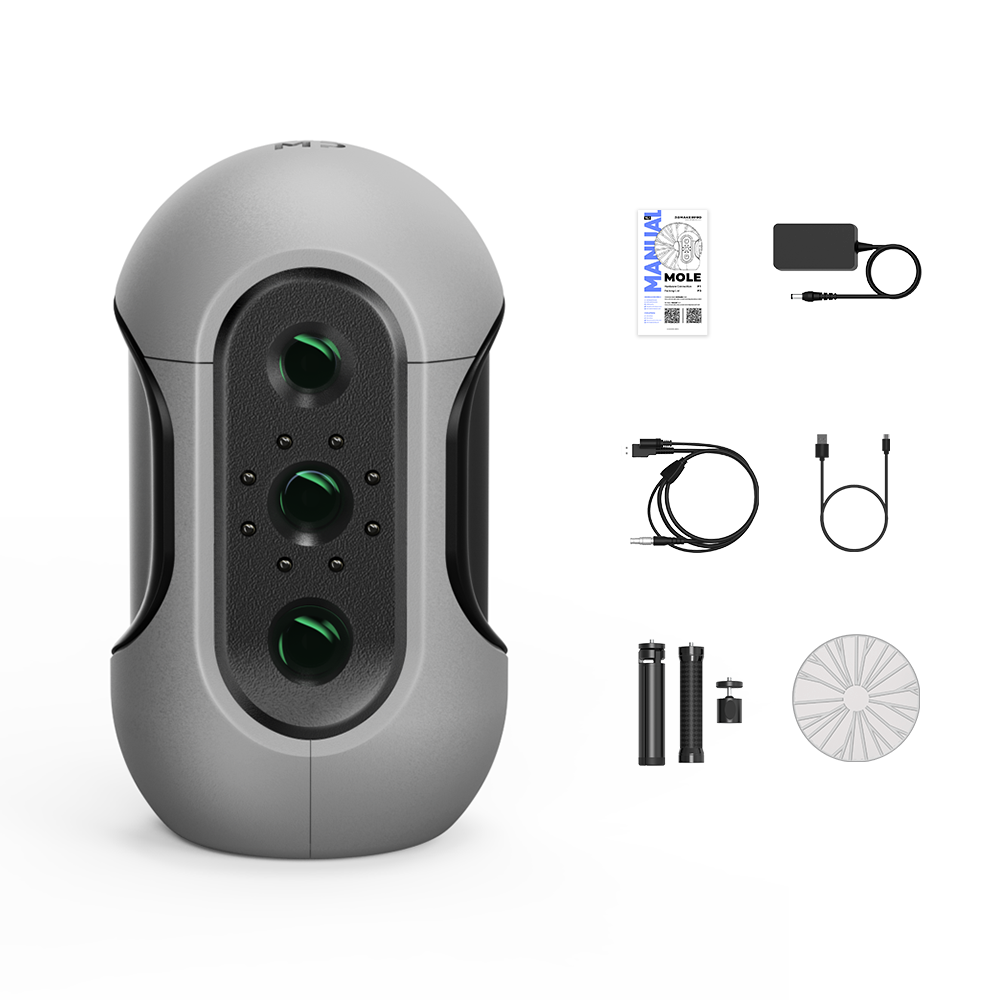 3DMakerpro Handheld 3D Scanner For 3D Printing Mole Premium 0.1mm Resolution