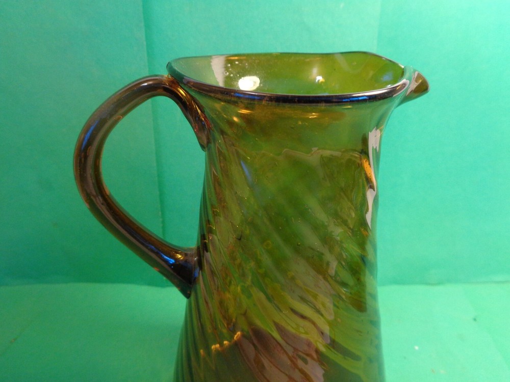 Studio Art Glass 6 1/2" Brown Pitcher (Used/EUC)
