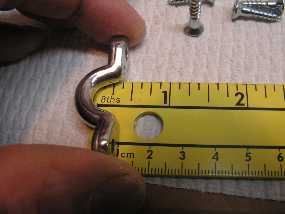 2 Vintage Die Cast Tie Loops Pull Stable Hanger Hook Storage Curtains Anchor+