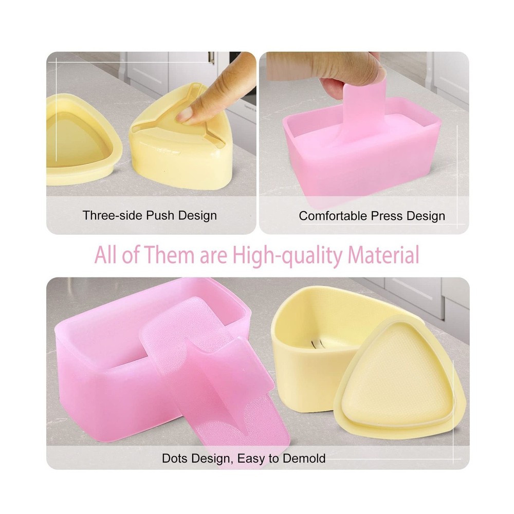 Onigiri Mold, 3 Pack Musubi Press Maker Triangle Rice Ball Mold Maker for Kid...