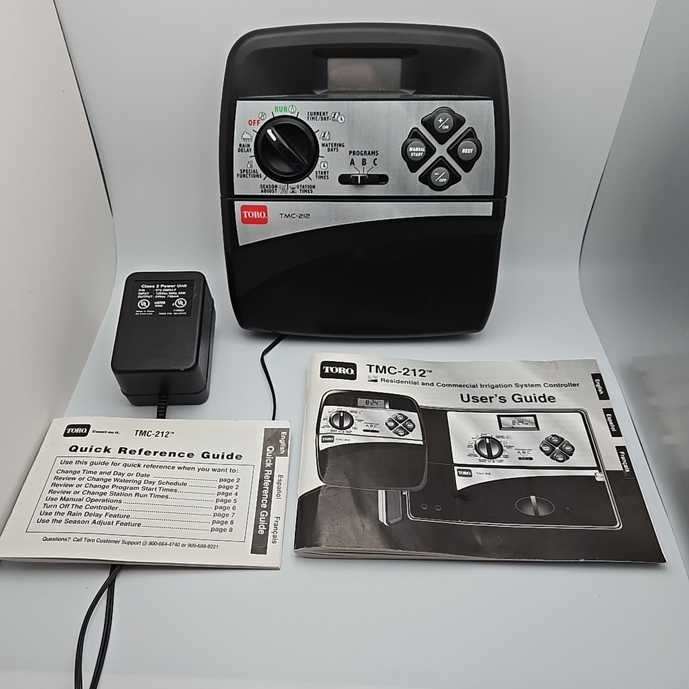 Toro TMC-212 Irrigation System Indoor Controller w/ 6 Zones + Instructions Guide