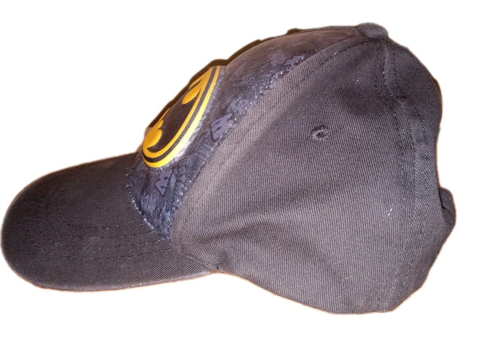DC Comics Cap Hat Batman Boys Baseball Strapback Cap With 3D Design Black