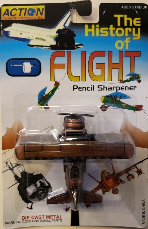 History of Flight Wright Bros. Plane Pencil Sharpener  NEW