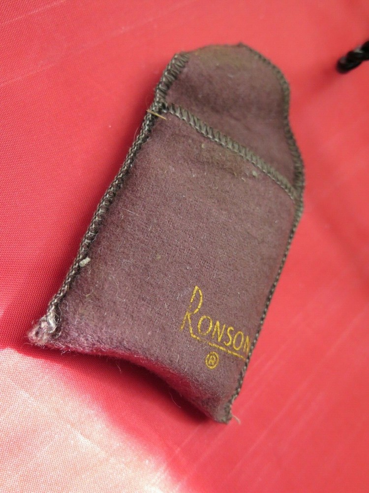 Vintage Ronson Pocket Lighter & Pouch leather