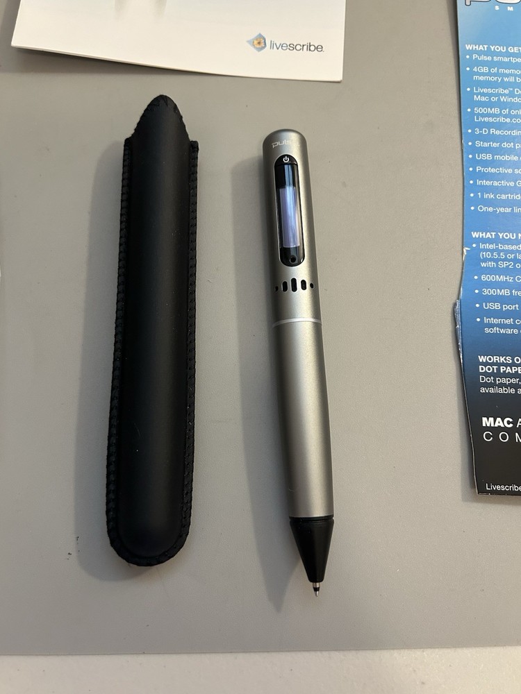 Livescribe Pluse Smartpen 4 GB Audio Recording Mac Windows Computer Pen