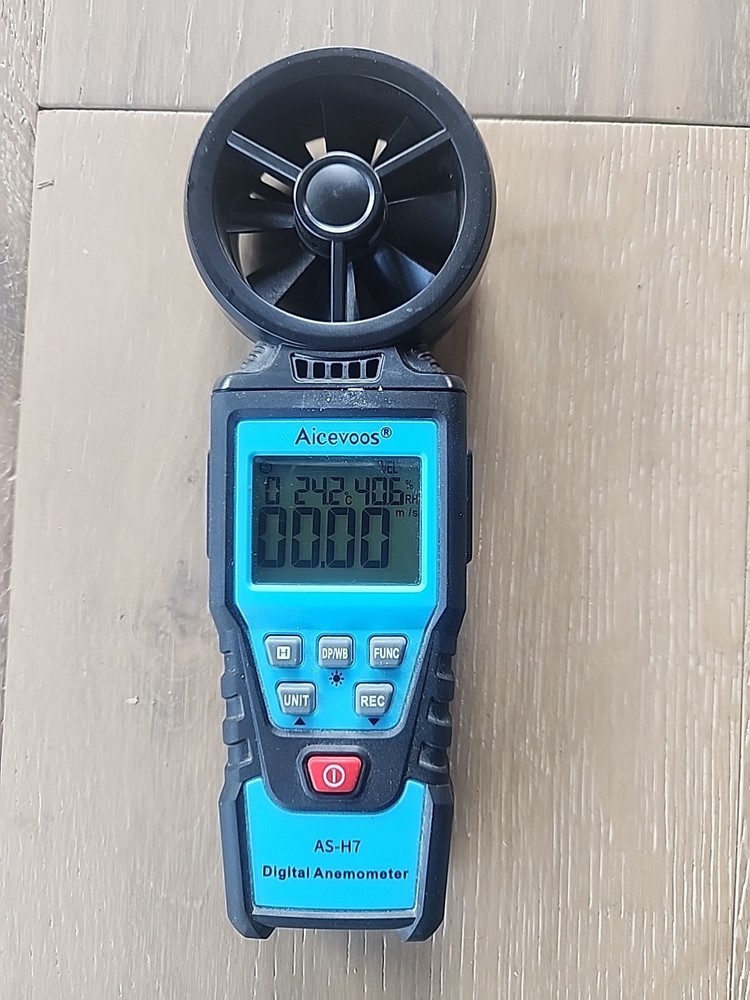 H7 Digital Anemometer Handheld Wind Speed Meter for HVAC, Measures Wind Speed