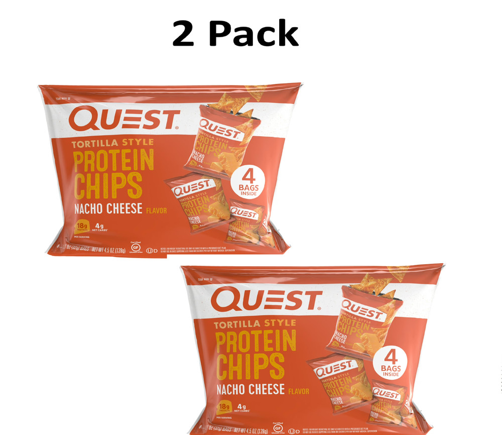 Quest Tortilla Style Protein Chips - Nacho Cheese (8 Bags)