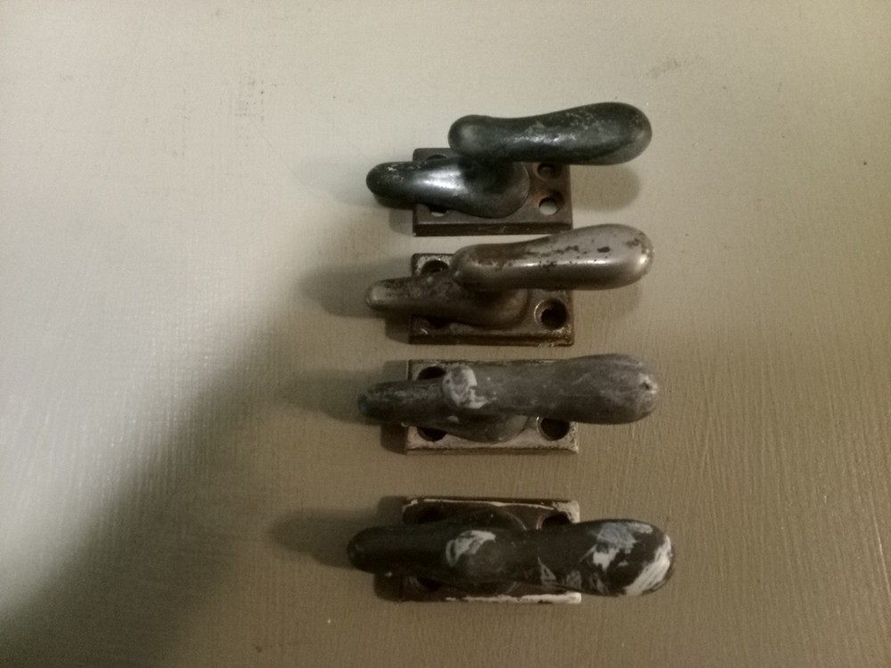 Vintage Window Lever Locks. 4 Locks. Vintage Sash Lock.