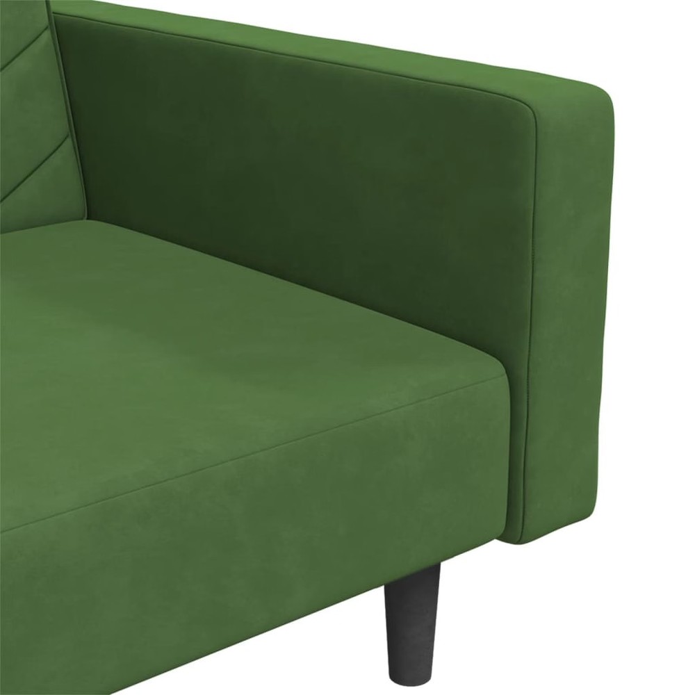 Sofa Bed Dark Green Velvet (100% polyester) Standard