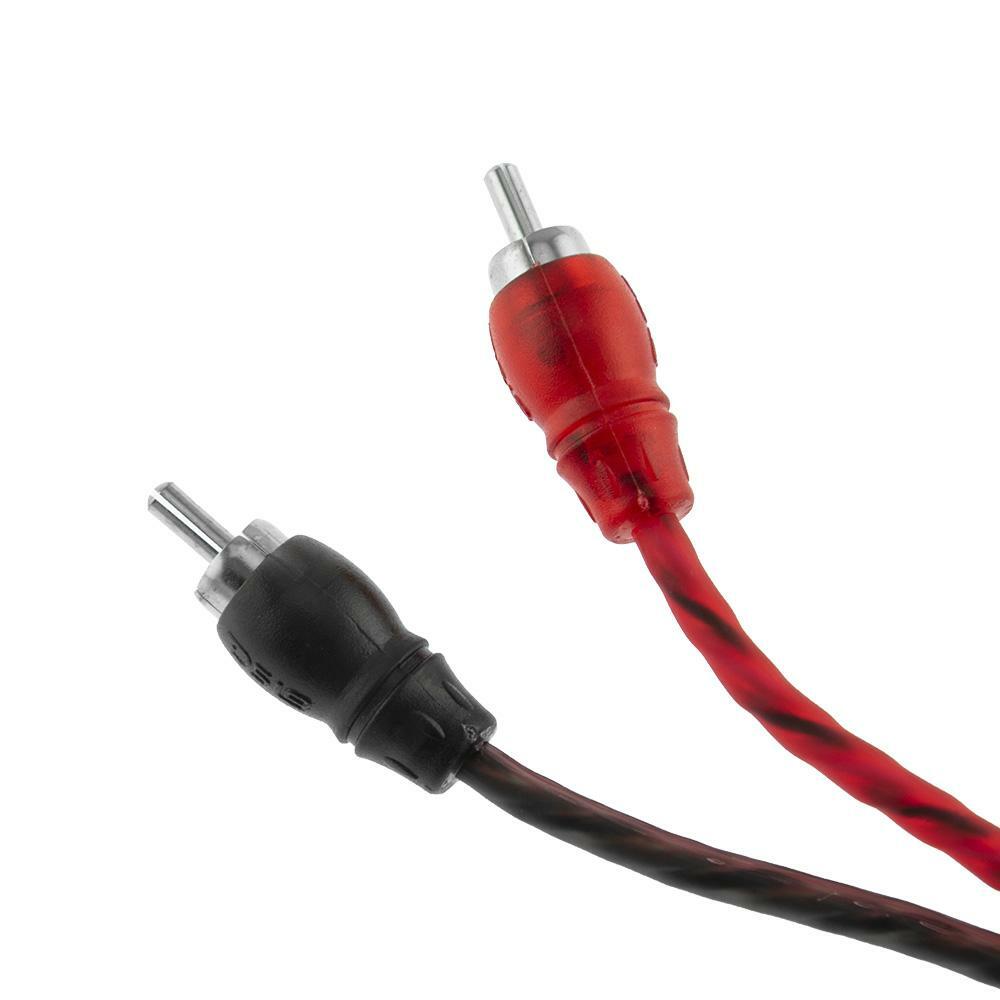 DS18 16 ft 2 Channel Shielded Twisted Interconnect RCA Audio Cable Amp Cables