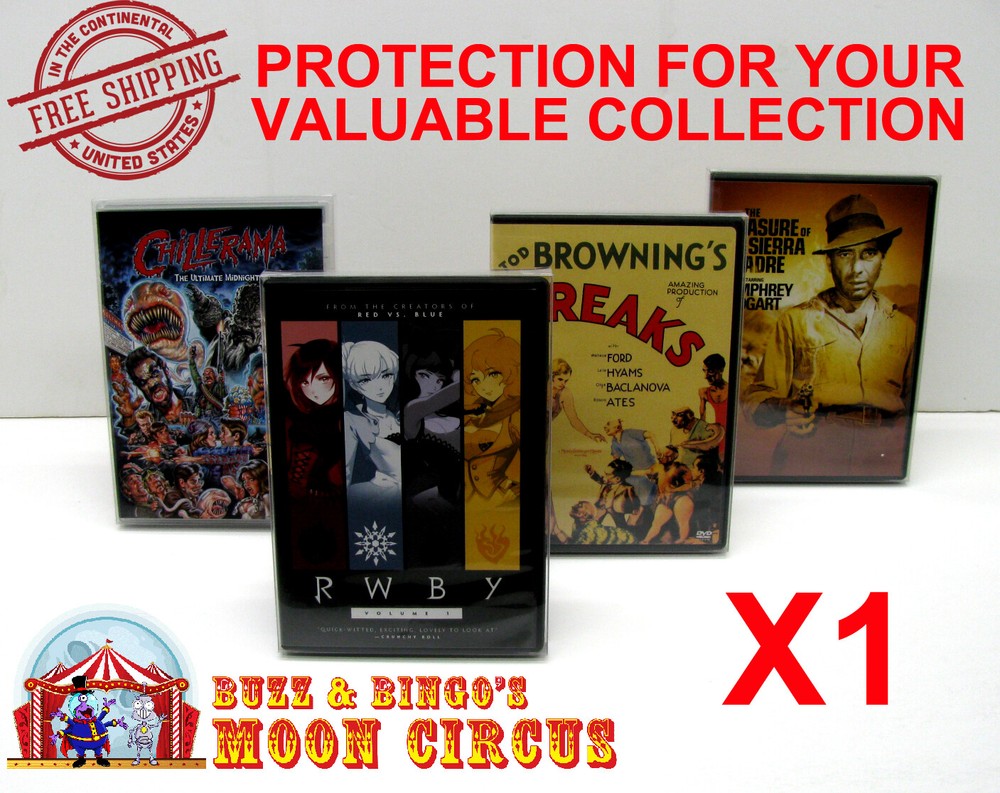 1x DVD STANDARD CASE (SIZE DV1) -CLEAR PLASTIC PROTECTIVE BOX PROTECTOR SLEEVE
