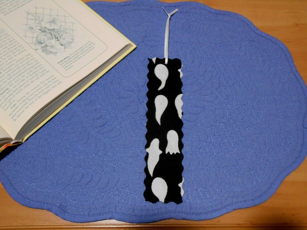 Bookmark HALLOWEEN Fabric or Cloth Bookmark Ghosts Handmade