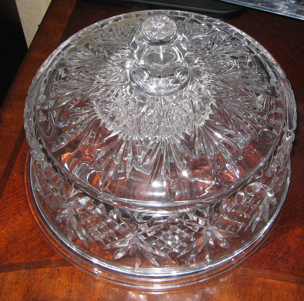 Dublin Crystal Cake Plate & Dome, 12" Dia