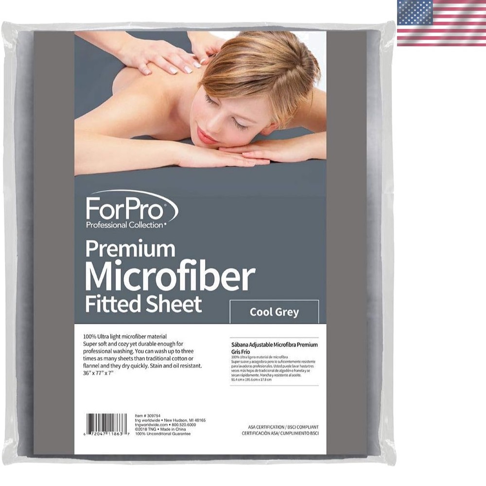 Professional Quality 240 Thread Count Microfiber Fitted Sheet for Massage Tables