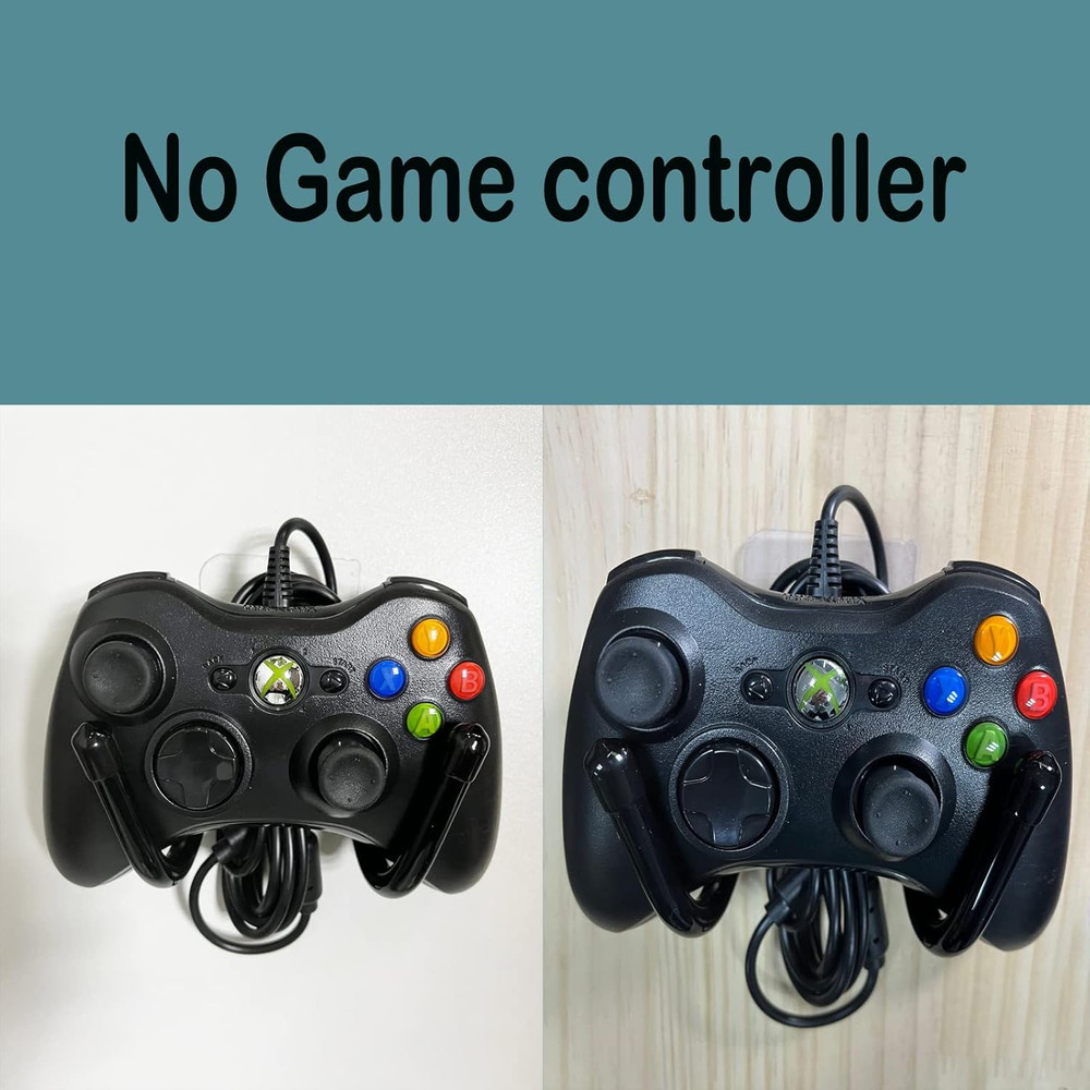Pmsanzay 3 Pack Universal Self-Adhesive Game Controller Wall Mount Storage Organ