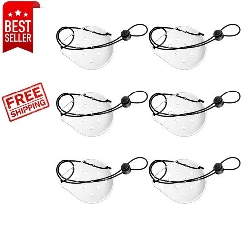 6 Pcs Clear Eye Shield After Cataract Surgery - Breathable & Adjustable Design