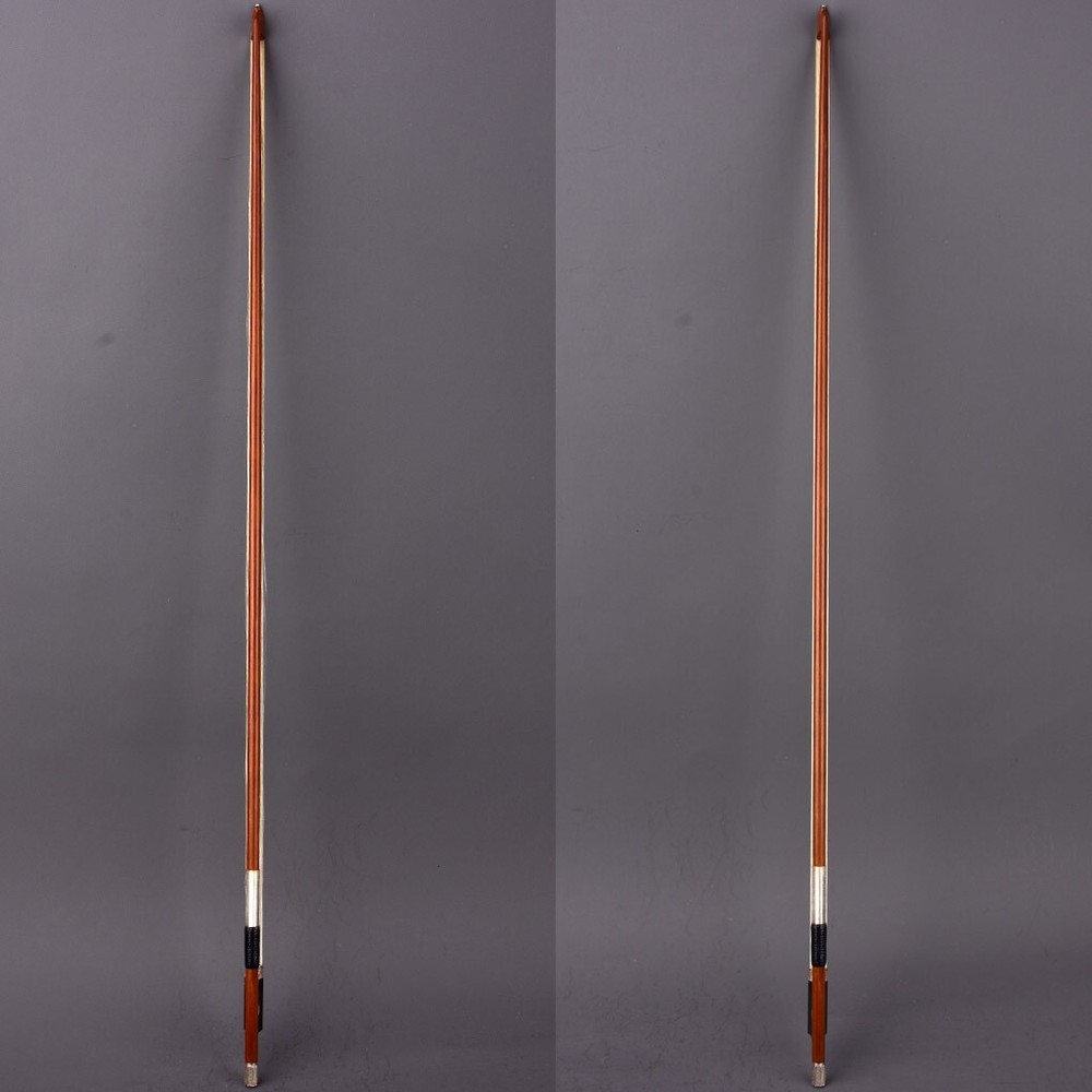 Master E.SARTORY Copy Pernambuco Violin Bow 4/4 Ebony Big Eye Carved Silver Fast