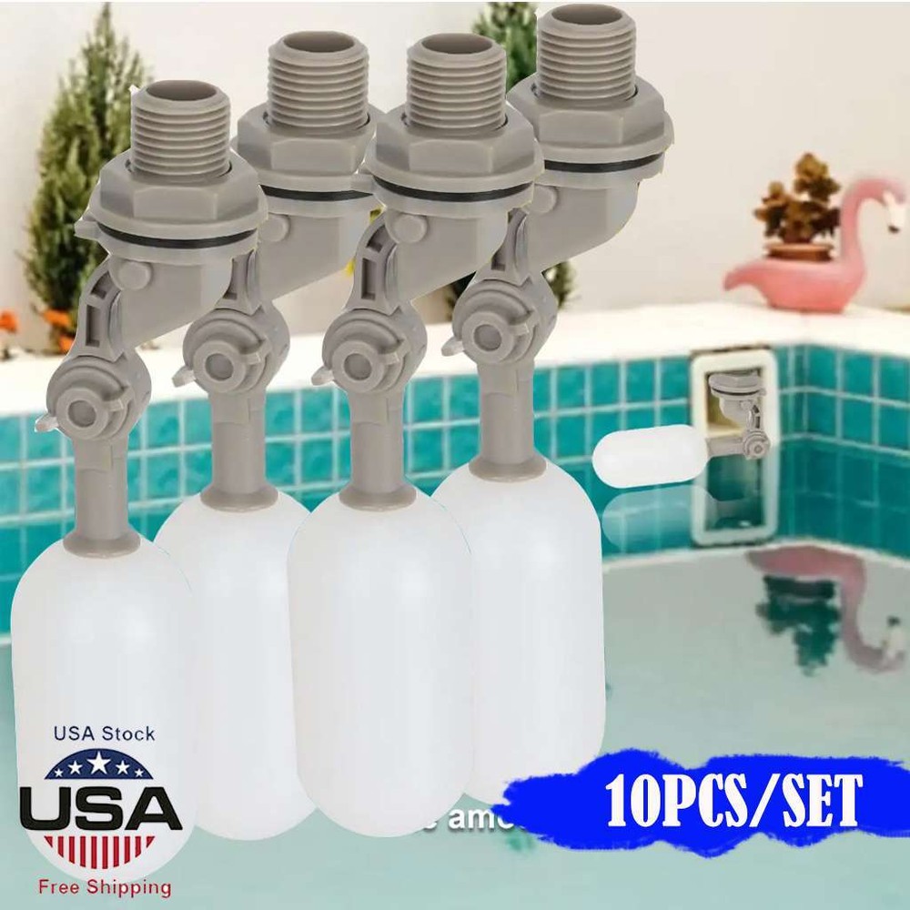 4x Water Float Valve Adjustable Arm water Filter Float 1/2" Automatic Fill Stop