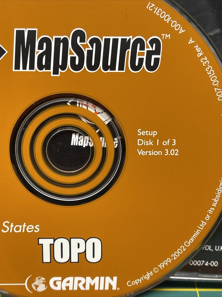 Garmin MapSource USA-TOPO CD-ROM (Windows) version 3.02 Genuine!