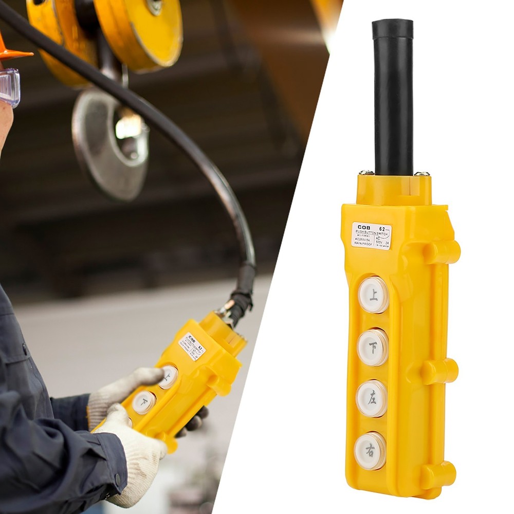 Crane Chain Hoist 4-channel Push Button Pendant Switch Controller New