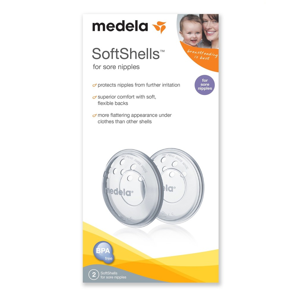 Medela SoftShells Breast Shells for Sore Nipples for Pumping or Breastfeeding &