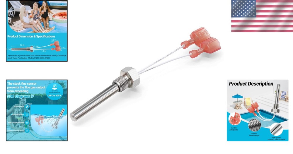 High-Quality Replacement Flue Sensor for Pentair MasterTemp & Sta-Rite Heaters