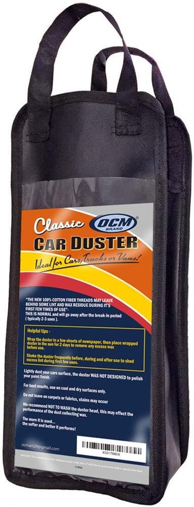 Classic Car Duster with Solid Wood Handle Includes Storage Case - Popular Detail