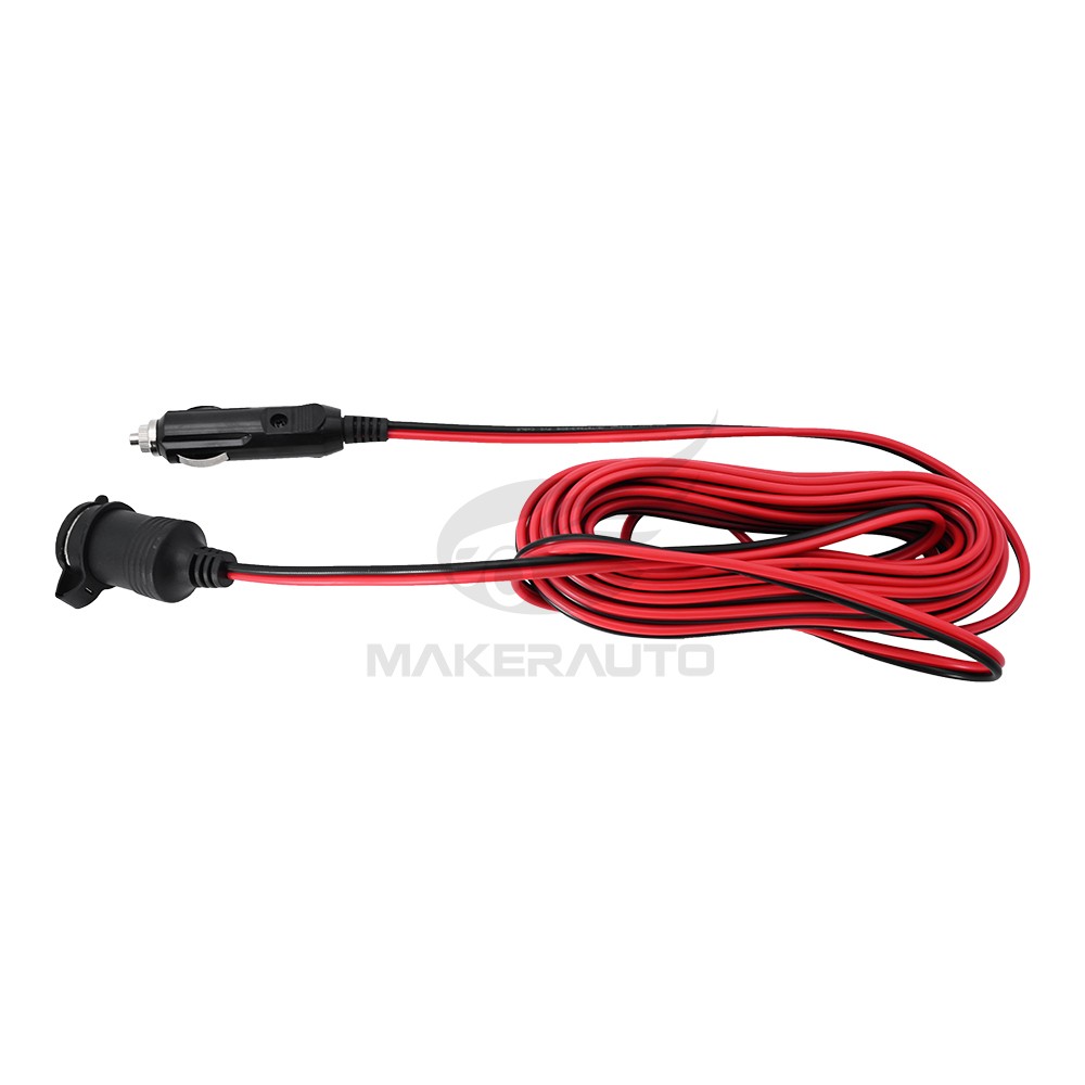 24 FT Car Cigarette Lighter Socket Extension Cord Cable Heavey Duty Adapter 12V