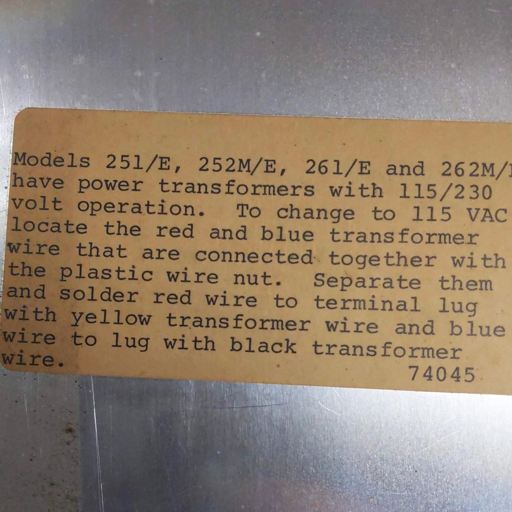 Ten-Tec 252M Power Supply, Made in USA