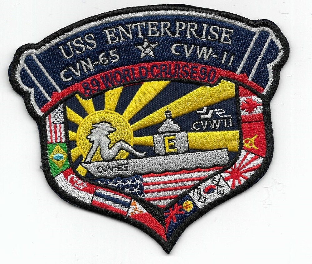 USS Enterprise CVN-65 "World Cruise '89 - 90" patch