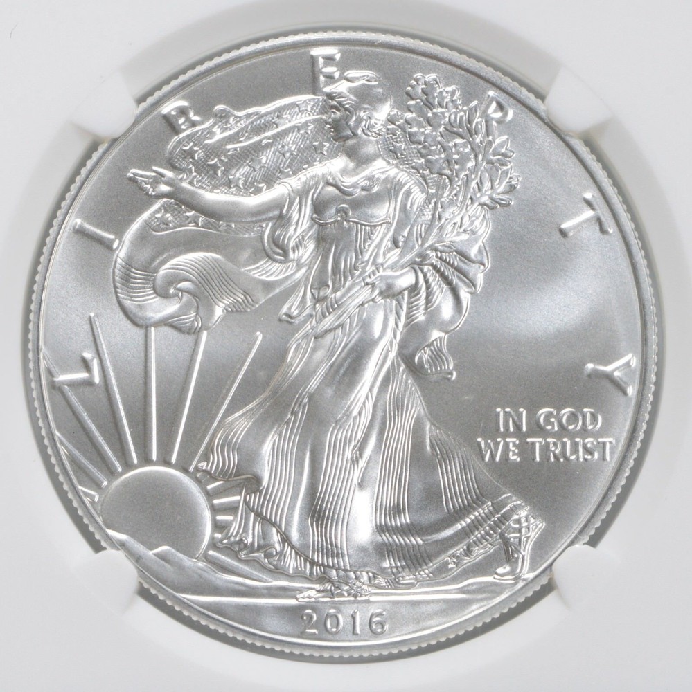 MS69 2016 American Silver Eagle NGC Brown Label