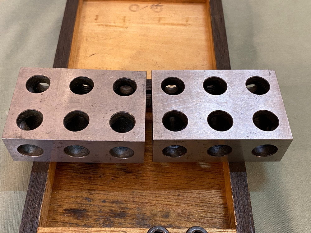 SPI 1" X 2" X 3" 1-2-3 UNIVERSAL TOOLMAKERS BLOCKS W/ CASE