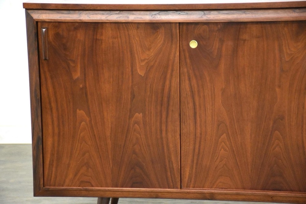 Refinished 57” Walnut Sideboard Credenza