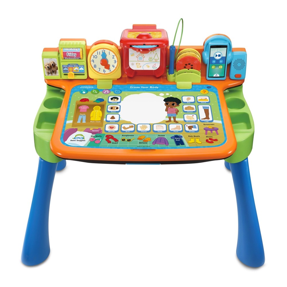 VTech Get Ready for School Learning Desk, Multicolor, 22" Tall, Infant