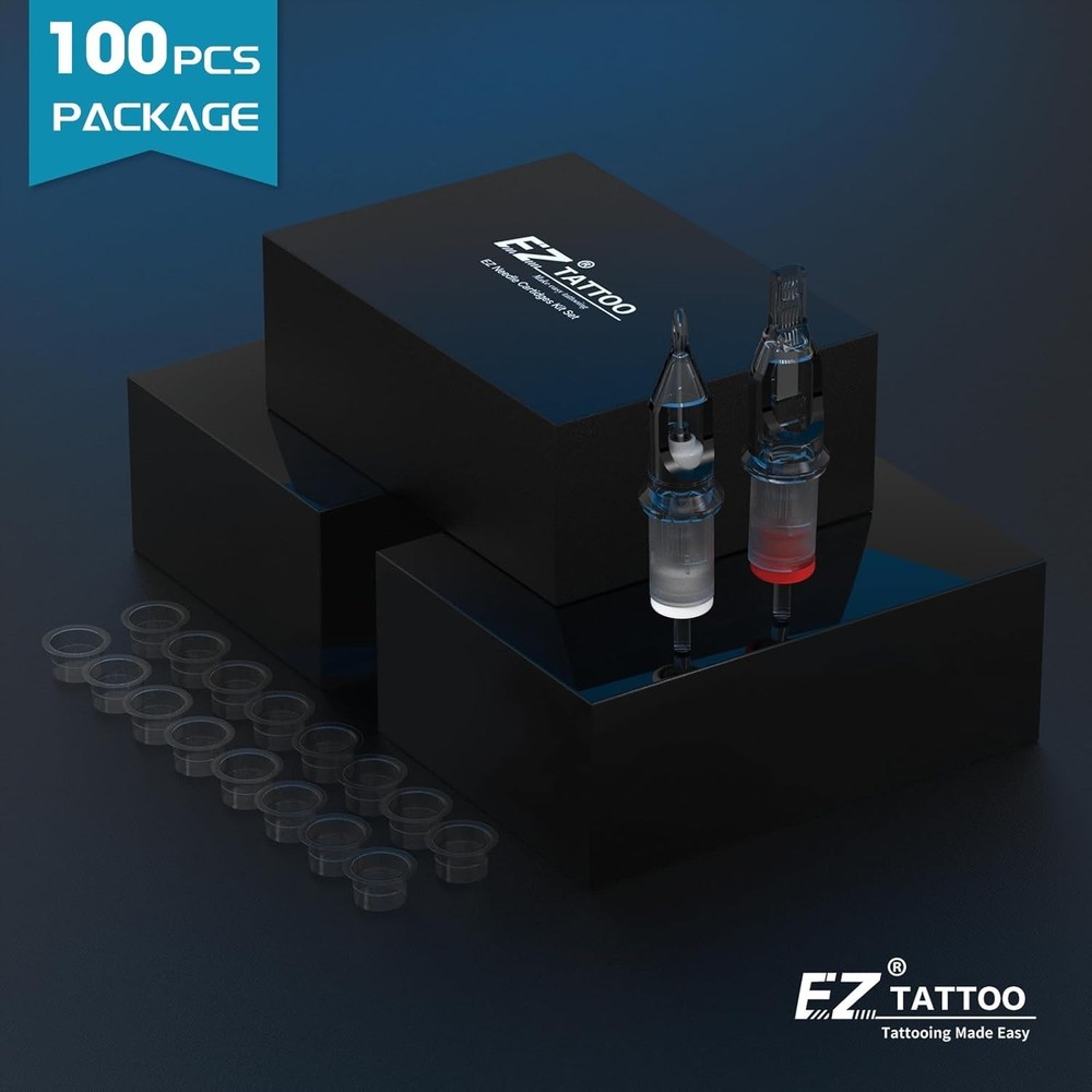 EZ Revolution Tattoo Cartridges 100pc Assorted Bugpin Mixed Needles