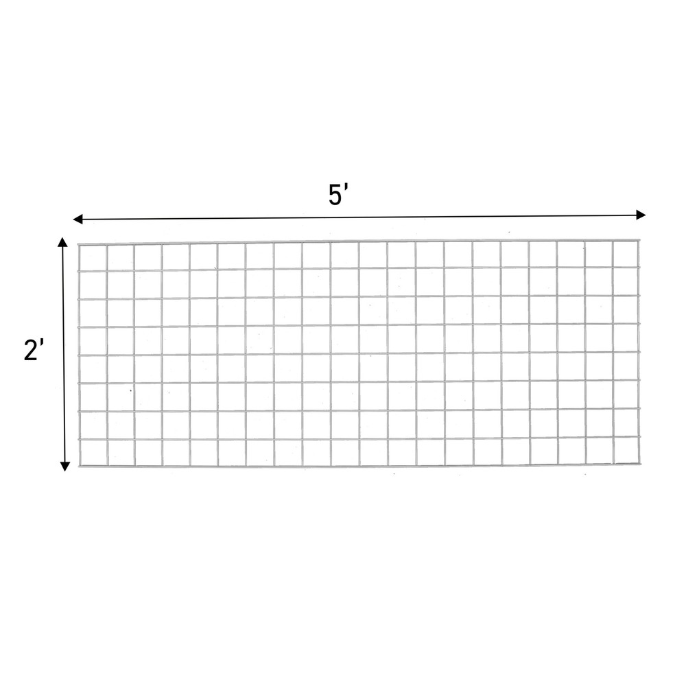 SSWBasics White Finish Grid Wall Panels - 3" on Center, Accepts Wire Grid