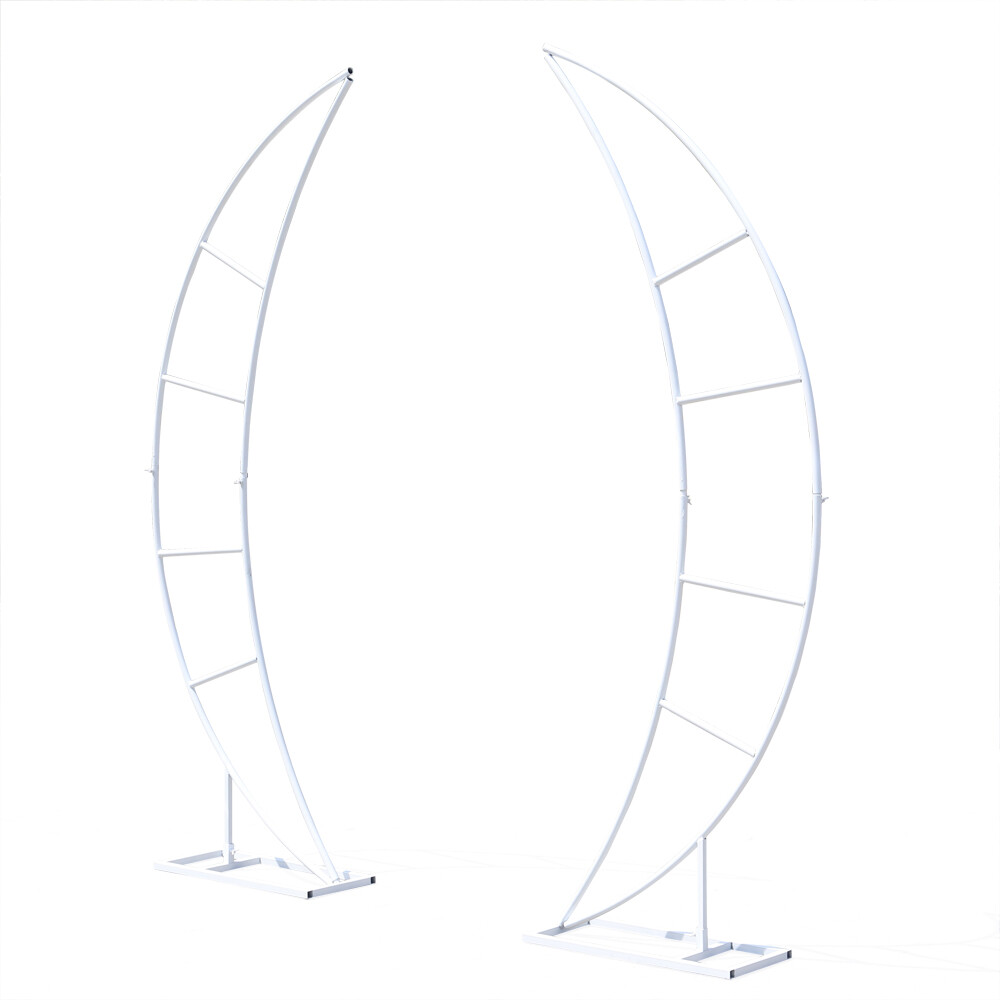 2PCS Crescent Moon Wedding Arch Frame Party Framework Stand Floral Rack New