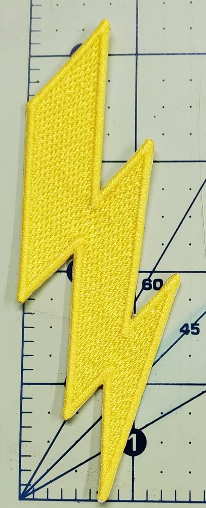 Lightning Bolt Iron On Patch Thunder Storm Electricity