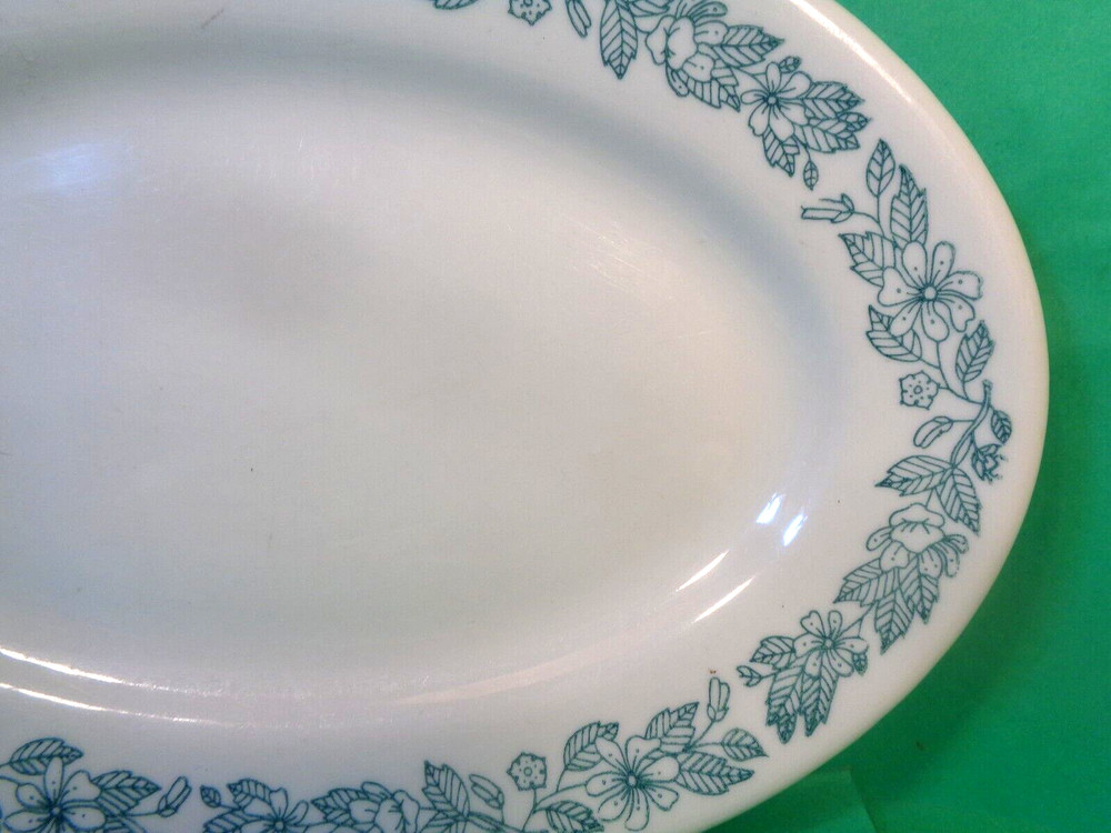 Shenango Hibiscus Pattern Oval Serving Platter, Lawrence Thirftware (Used/EUC)
