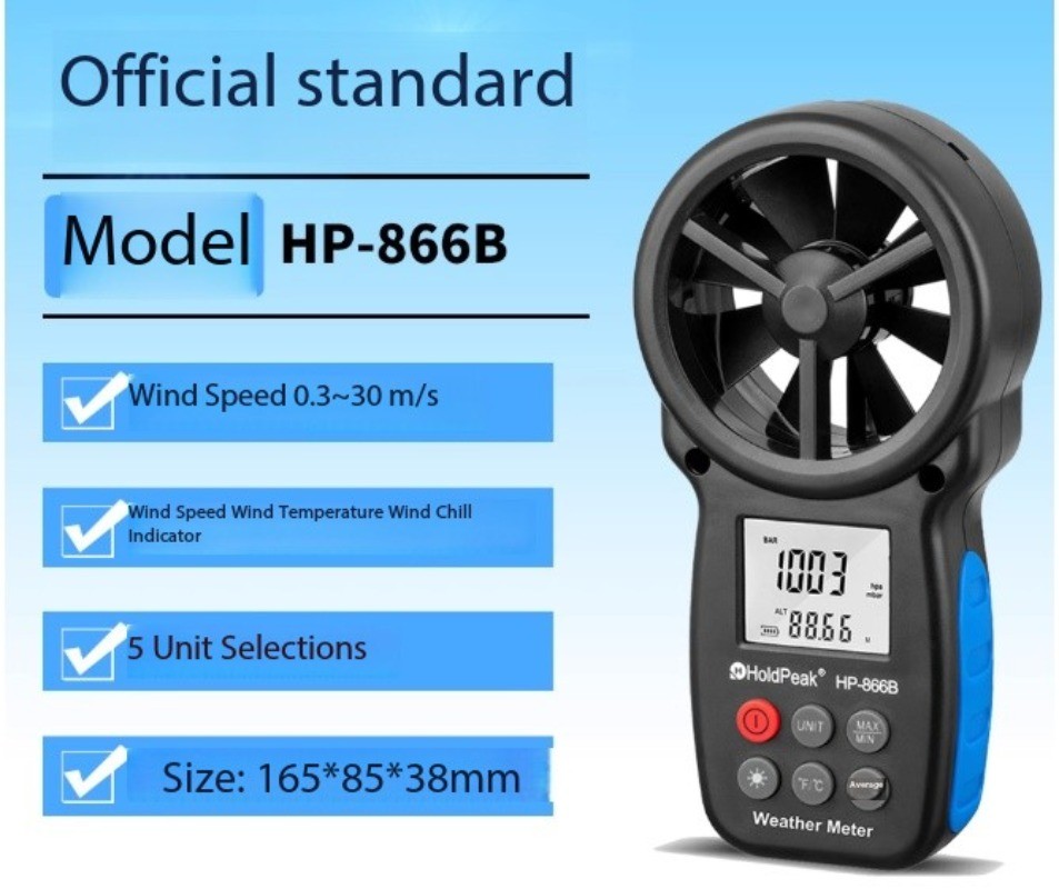 Handheld High-Precision Anemometer Cup-Type Wind Speed Measurement Instrument